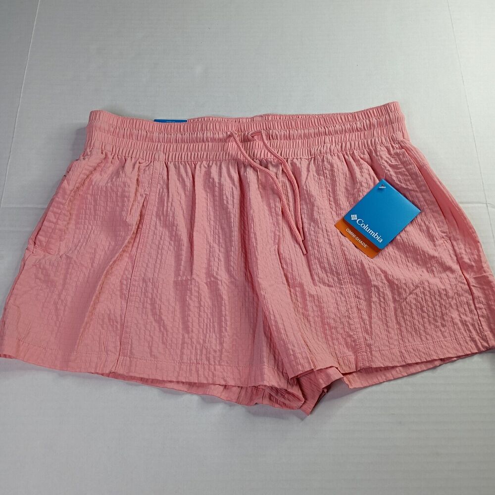 Columbia Women's Boundless Trek Shorts Size L Large Pink 3" Inseam